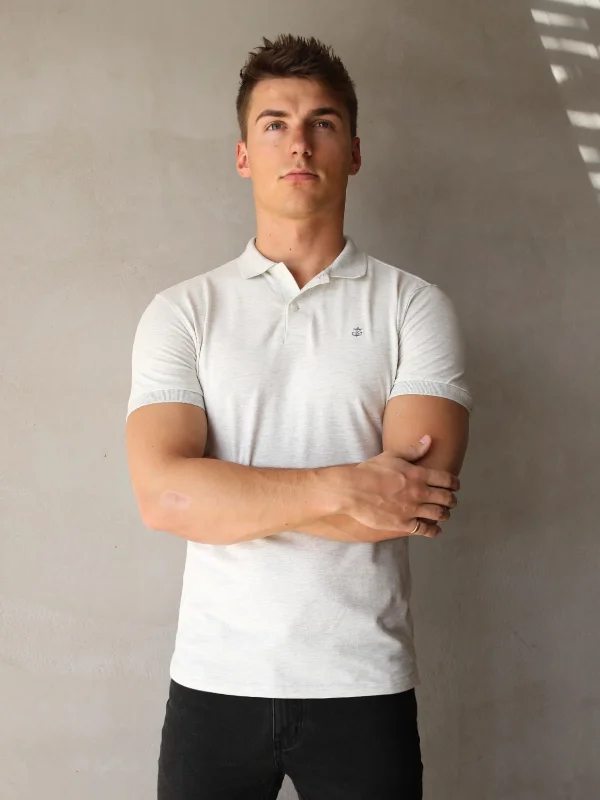 Men's Essential Dress Shirts for Everyday WearRyton Soft Polo - Marl White