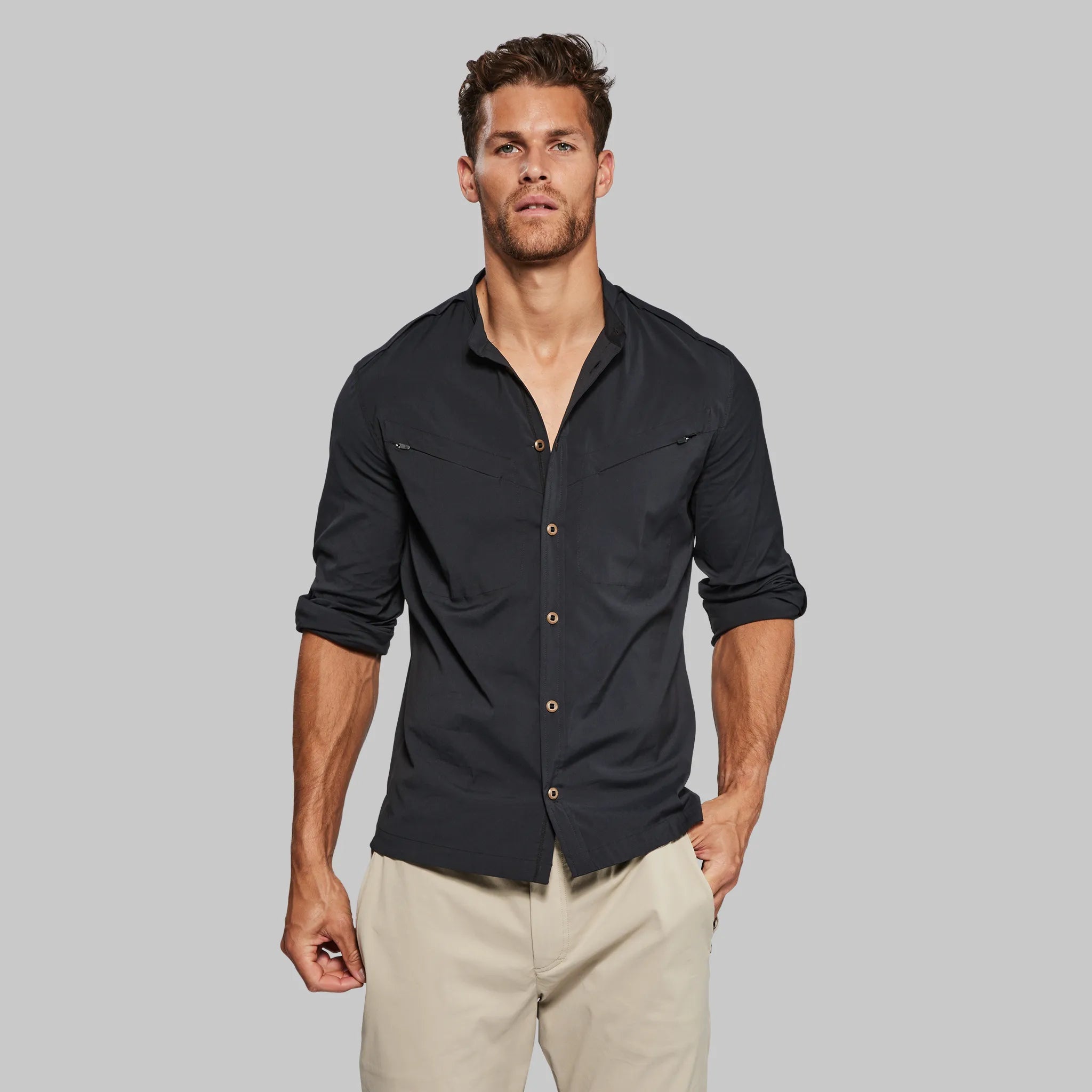 Men's Hawaiian Shirts for a Tropical VibeEquator Shirt. Black edition