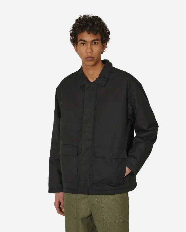 Men's Coats with Flannel LiningWaxed Canvas Work Jacket Black