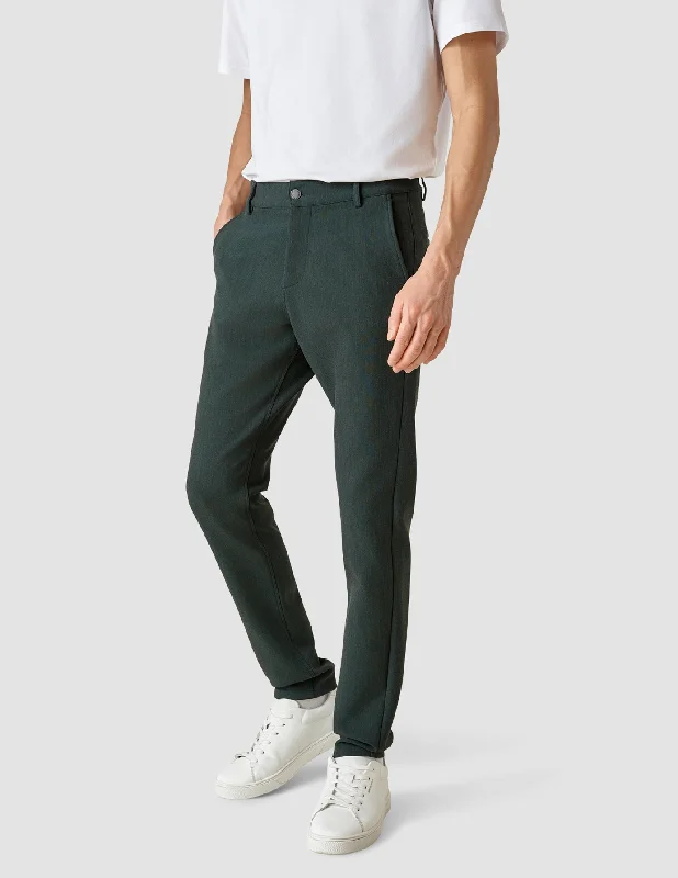 Men's Pants with Stretchable Fabric for FlexibilityHeavy Edition Pants Slim Deep Green Melange 2.0